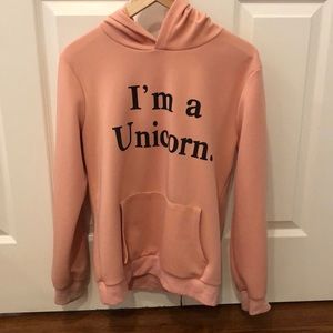 Pink “I am a unicorn” sweatshirt